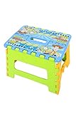 【選べるキャラクター】 折りたたみ 踏み台 ステップ チェア ミニタオル セット スヌーピー ミッキー ミニー (小, トイストーリー A)