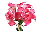 JUYO VONSAN ®人工花カラーリリー柄ブライダルウェディングブーケラテックスリアルタッチPU花Bouquets G0564