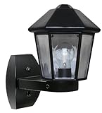 Besa Lighting 327257-WALL 1X75W A19 Costaluz 3272 Series Wall Mount Lighting Fixture, Black Finish [