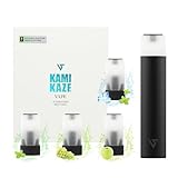 SMOOTHVIP EZ-KAMIKAZE 水蒸気タバコ POD交換式 ニコチンゼロ スターターキット (スターターキット＋人気フレーバーPOD3種)