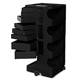 B-LINE（ビーライン）「BOBY WAGON（ボビーワゴン）」4段8トレイ/ブラック BOBY48BK