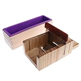 Kesoto シリコン　高品質　ソープ　石鹸　金型　DIY　木製　蓋箱　パインソープカッター　スライサー　ツール　キット