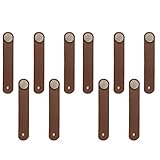 F Fityle 手作り　レザー　引き出し　ハンドル　プルノブ　スーツケース　ハンドル　耐久性　全3セット選択　 - 10本