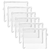 アスパイア6PCSメッシュメイクアップバッグ 20.32cm x 19.05cm収納袋 - ホワイト