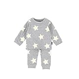Pojour ベビー服 男の子女の子上下服 春秋 子供可愛い五芒星2セット キッズレジャーパジャマ 長袖Ｔシャツ 綿 ベビールームウェア 普段着 カジュアル 旅行 記念日 プレゼント