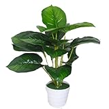 (ADOSSY) 人工 観葉植物 恋愛運アップ 金運アップ 人間関係アップ 風水 組み立て 簡単 インテリア 雑貨 鉢植え(グリーン)