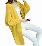 (マーシェル) Marshel マタニティ カーディガン 秋冬 ロング ニット アウター 長袖 おしゃれ イエロー