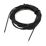 uxcell シリコーンワイヤー　ガラス繊維銅コア　ブラック　24AWG