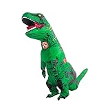 [BREAORTION] ハロウィン 着ぐるみ 恐竜ライダー 恐竜コスプレ 電動エアー膨張式 内蔵ファン 怪獣コスチューム ティラノサウルス Tレックス コスプレ 衣装 怪獣 変装 仮装 コスチューム クリスマス 子供用 大人 (#29子供：110-140CM)
