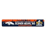 NFLデンバー・ブロンコスSuper Bowl Champプラスチックストリートサイン、4 " x 24 "