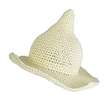 Ziweiba 赤ちゃん 子供用 女の子 日よけ帽 春夏 ビッグハット ビーチ帽子 魔女 ハット 幼児麦わら帽子 ( C ベージュ)