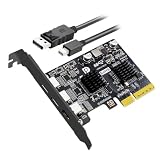 chenyang 2ポート PCI-E 3.0 4X & Mini Displayport to 2 USB C ビデオグラフィックス拡張カード USB 3.2 10Gbps データ転送 DP1.4 ビデオ出力対応