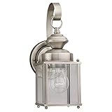 Sea Gull Lighting 8456-965 Single-Light Jamestowne Outdoor Wall Lantern with Clear Beveled Glass, An