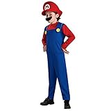 マリオ (ルイ―ジ) 風 コスチューム 帽子 ＆ つなぎ セット ≪ ハロウィン パーティー ≫(マリオ,キッズM 135-150cm) [並行輸入品]