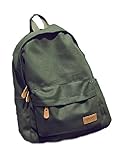 MissとMr リュックサック リュック デイパック かばん バッグ キャンバス　大容量 男女兼用 マザーズバッグ小学生 中学生 高校生 大学生 メンズ レディース シンプル リュック (グリーン)