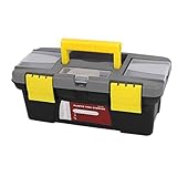 ハードウェア2つのレイヤー多目的ツールボックスグレーイエロー250mmx120mmx100mm