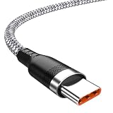 Akkerds Type-cインタフェース携帯電話データ充電ケーブル USB 2.0-Type-c充電ケーブル 高速充電 ナイロン編み糸 6 A急速充電 車載接続対応 ブラックグレー（1.5 M）