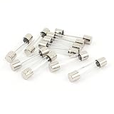 uxcell　ガラスヒューズ　高速フェラタイプ　金属　ガラス 6mm x 30mm　250V 12A　10個入り