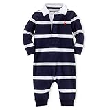 (ポロラルフローレン) Polo Ralph Lauren ベビー服 上下セット 紺 ベビー Layette ベビー カバーオール パジャマ 6M