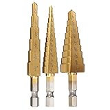 MOHOO 3セット 六角パゴダ掘削 金属ドリル穴 マルチツール プレート穴 掘削ステーションラダードリルタワー