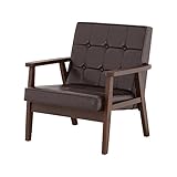 ダークブラウン/合皮ブラウン ： 1人掛け/クロスステッチ 選べるソファー★noress(ノレス)