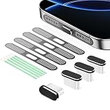 USB Cダストプラグ、4パックUSB Cポートカバー、スピーカーダストカバー付きタイプC充電ポートプラグカバー、iPhone 16/16 Plus/16 Pro/16 Pro Max/iPhone 15/15 Pro/Pro Max/Plus用携帯電話アクセサリー (ブラック)