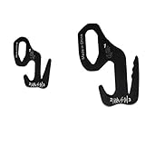 Pixnor 2pcs Cord AdjusterアルミサバイバルバックルKnottingツール – サイズLとS (ブラック)