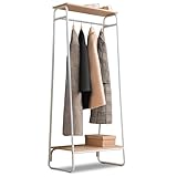 アイリスオーヤマ ハンガーラック ラック付き ボード2枚 幅64×奥行40×高さ151.2cm ホワイト PI-B2 スタイルハンガー b)ホワイト