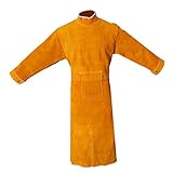 Fenteer 溶接用ジャケット　エプロン　作業服　やけど防止　全４サイズ２色選択　人工牛革 - 150cm オレンジ