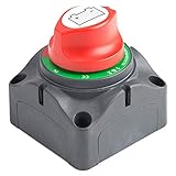 TOOGOO 3位置切断アイソレータマスタースイッチ、12-60Vバッテリー電源カットオフキル...
