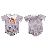 Ochine　新生児服　ベビー服　グレー　カバーオール　半袖　ロンパース　ストライプネクタイ付き　春秋用　パジャマにも　可愛い　普段着　出産祝い　70 80 90 100