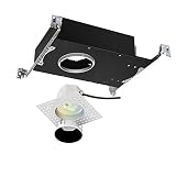 WAC Lighting R3ARDL-F927-BK Aether Round Invisible Trim with LED Light Engine Flood 40 Beam 2700K Wa
