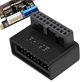 USB 3.0 マザーボード ケーブル アダプター – 90 度 L 字型アダプター、19 ピン/20 ピン フロント パネル コネクタ |デスクトップマザーボード用アングルUSBアダプター、高速内部ヘッダー取り付けツール