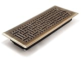 Accord AMFRABB412 Floor Register with Wicker Design, 4-Inch x 12-Inch(Duct Opening Measurements), An