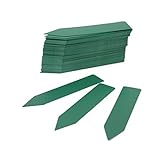 【ノーブランド品】園芸用 ラベル 立型 ラベル 全5色 10x 2cm 100枚 再利用可能 (グリーン)