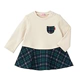 ミキハウス ホットビスケッツ (MIKIHOUSE HOT BISCUITS) 裏毛ワンピース 73-1904-611 110cm アイボリ