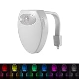 PAWACAトイレ夜ライトby、USBトイレ夜ライト8色LEDボディ誘導トイレランプ、充電式トイレ夜ライトwith防水デザイン One Size ホワイト 7025779670738