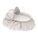 Cambrass Couffin à Volants Grand et Capote Beige 47 x 84 cm