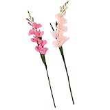 MagiDeal 2pcs/セット人工植物フラワーウェディングフラワーGladioli Gladiolus Stems