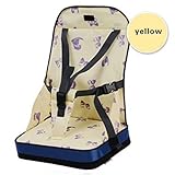 Imixlotお子様用クッション お食事クッション 赤ちゃん用 キッズ用 ダイニング クッション 食事イス用 持ち運びやすい　ポーチ付き 便利