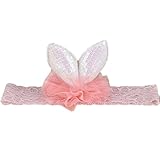 Tonsee ベビー ガールズ ヘッドバンド 髪飾り ヘアバンド 可愛い ウサギの耳 ヘアアクセサリー (ホワイト)