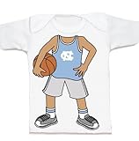 North Carolina TarヒールUNC Heads Up 。バスケットボール乳児/幼児用Tシャツ( 3t )