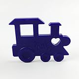 歯がため シリコン　列車 歯固めおもちゃ ソフト 握りやすい　リング　ママ授乳ジュエリー　アクセサリー[BPAフリー][FDA認可済]安全 無味　ブルー