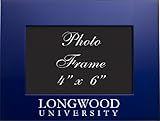 Longwood University - 4x6 Brushed Metal Picture Frame - Blue [並行輸入品]
