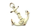 Pewter Nautical Beach Anchor Drawer Knob (White) [並行輸入品]