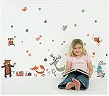 Miyinla エルクウサギ ベア かわいい 動物 ウォールステッカー 壁紙シール ウォールペーパー ウォールシール 飾り 壁 子供たち ルーム 剥がせる