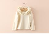 Star Baby春の新型女児2017子供服を着ます赤ちゃんTシャツ/パーカー ベビー キッズ 女の子/Tシャツ-SMX011 (140CM, Milk White)