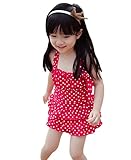 (チェリーレッド) CherryRed ガールズ ベビー 女の子 水着 ビキニ 子供用 ビキニ水着 可愛い トッド XXXL レッド