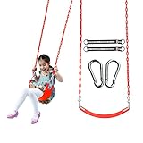 TL Toys EVAスイングセットStuff樹脂ベルトSwing Seat withチェーンとフックとSSSロゴステッカーレッド