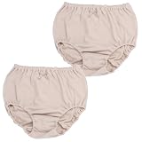 GARAU(ガロー)]ショーツ2枚セット 女の子 パンツ 綿100 オールシーズン 無地 リボン 年間 ガールズ ピンクベージュ 150